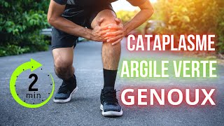 Comment faire un CATAPLASME d argile verte GENOU rapidement en 2 min TUTO complet [upl. by Vallo]