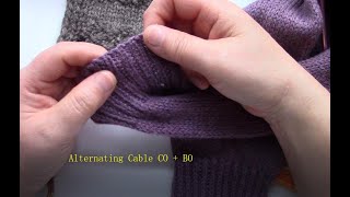 alternating cable cast on  Bind off [upl. by Aehtela]