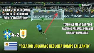 Relator Uruguayo Kesman rompe en llanto  Uruguay vs Brasil 42 [upl. by Anitreb356]