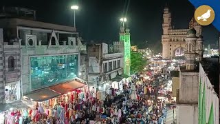 Hyderabad Ramadan shopping activities at peak near charminar [upl. by Mandler]