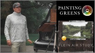 Painting Greens  Plein Air Study [upl. by Lleznod281]