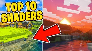 Top 10 Shaders for Minecraft Bedrock 121 Android IOS Xbox One Ps4 MCPE [upl. by Gaige]