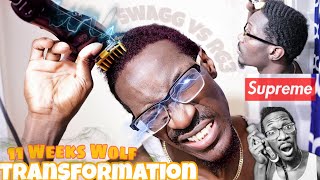 MUST WATCH CRAZY 360 WAVES HAIRCUT TRANSFORMATION  END OF 11 WEEKS WOLF CHALLENGE HD 2018 [upl. by Neggem]