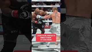 Jake Paul beats Mike Tyson by unanimous decision shorts [upl. by Erreipnaej]