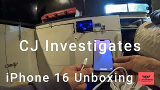 CJ Investigates iPhone 16 Unboxing [upl. by Akinirt]