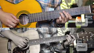 Nylon string vs Steel string  Which one sounds better [upl. by Llehsram]