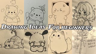 Cute Drawing Ideas  Simple Drawing Ideas  Aesthetic Drawing Ideas [upl. by Ditter450]