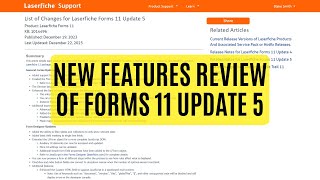 New Features Review of Laserfiche Forms 11 Update 5 [upl. by Stanfill]