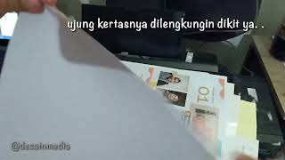 Cara Ngeprint kertas yang tebal atau kertas karton dengan printer rumahan [upl. by Dira]