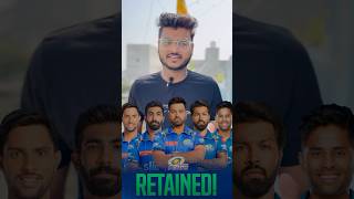 Mumbai Indian retain players mumbaiindians iplretention sports ipl cricket shortsviral ￼￼ [upl. by Valerle]