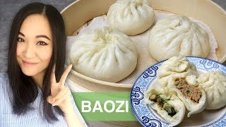 REZEPT Baozi  gedämpfte gefüllte asiatische Teigtaschen  Dim Sum  original chinesisch [upl. by Kondon]