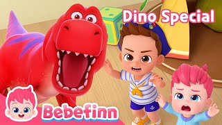 Dino Finger and The Dino World Song Series CompilationㅣBebefinn Nursery Rhymes for Kids [upl. by Eliak]