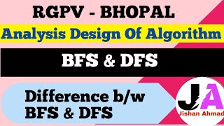 BFS amp DFS  Difference between BFS And DFS  ADA  Lec 32 [upl. by Derfliw728]