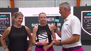 Sheri Courter amp Susannah Barr  Post Match Interview  APP Womens Open Presented By The James [upl. by Fital]