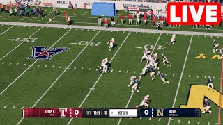 NCAAF LIVE🔴 Temple Owls vs Navy Midshipmen  Week 2 Full Game 7th September 2024 College Football 25 [upl. by Talia]