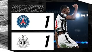 PSG 1 Newcastle United 1  UEFA Champions League Highlights [upl. by Shandie529]