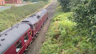 The mancunian railtour with black 5 44871 arriving amp departing the edge of kidderminster 28924 [upl. by Owiat]