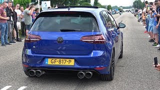 Tuning Cars Leaving Car Show Audi R8 C63 AMG M5 V10 Straight Pipes RS6 Avant Huracan amp More [upl. by Adyht740]