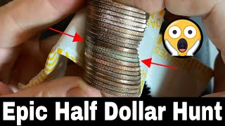 Epic Silver Half Dollar Hunt  Coin Roll Hunting Half Dollars [upl. by Cadmar]