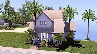 building a beach house for my custom world in The Sims 3  Palm Beach  Speed Build [upl. by Osborn]