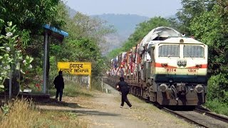 Silly Boy Jumps Up Just In Time  RoRo Train Konkan Railways [upl. by Nyrret546]