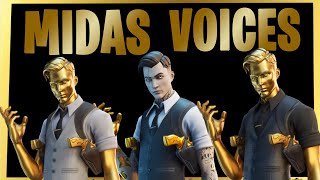 All MIDAS VoicesVoicelines in fortnite chapter 2 Season 2  Fortnite Henchman Voices [upl. by Ttihw697]