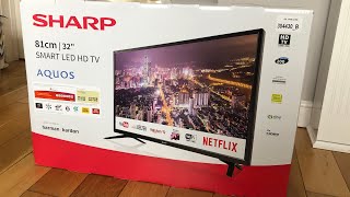 Sharp LED TV 2019 32” unboxing [upl. by Loferski34]