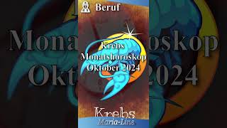 Krebs BERUF 👷‍♀️ Horoskop Oktober 2024 [upl. by Nyrret606]