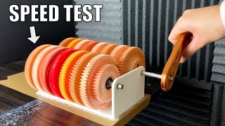 3D Printed Gearbox Herringbone Gears  Speed Test [upl. by Abbi]