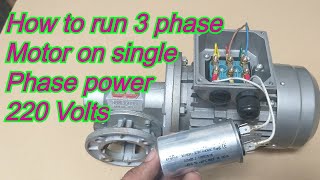 How to run three phase motor with single phase Supply [upl. by Werby]