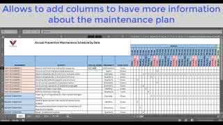 ✅ PREVENTIVE MAINTENANCE SCHEDULE IN EXCEL [upl. by Neit]