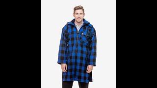 Swanndri Mens Mosgiel ZipUp Wool Bushshirt  BlueBlack Check [upl. by Benyamin]