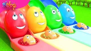 Surprise Eggs Kids Song  Colorful Eggs  BluLoo Nursery Rhymes amp Kids Songs [upl. by Swann933]