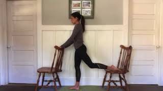 Standing Hip Flexor stretch  foot on chair [upl. by Kimble740]