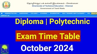 Diploma Exam TimeTable October 2024 Tentative Released [upl. by Galan817]