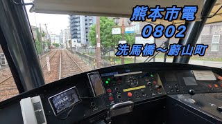 路面電車なのに路面ではない熊本市電のレア区間 [upl. by Helbonnah]