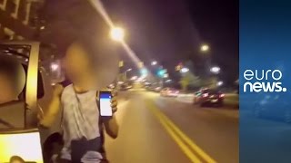 Driver playing Pokemon Go smashes into police car [upl. by Renado]