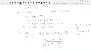 equilibrium in oligopoly market reaction function [upl. by Ching533]