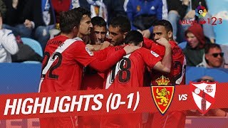 Resumen de Real Zaragoza vs Sevilla Atlético 01 [upl. by Gilburt]