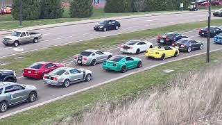 Ponies in the Smokies 2023 Mustangs leaving Car Show at Sevierville Convention Center s550mustang [upl. by Leinahtam]