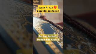 Surah Al Ala ❤️ beautiful recitation shorts youtubeshorts quran islamicstatus trending reels [upl. by Aisinut]