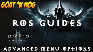 Diablo III  Advanced Menu Options  Ultimate Evil Edition Guide [upl. by Lehet]