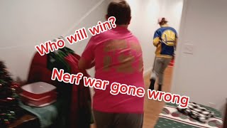 Epic nerf war Who will win Mikah or Joel or Charley GONE WRONG [upl. by Obadias]