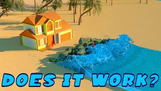 The Best And The Worst Coastline Protection Barrier  Water Simulation [upl. by Ettenom]