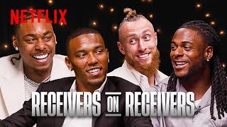 Davante Adams George Kittle Justin Jefferson amp AmonRa St Brown Interview Each Other  Netflix [upl. by Eenitsed]