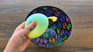 Halloween Slime Making with Balloons  Izabeloi [upl. by Ydiarf]