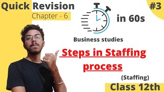 Steps in Staffing process class 12th business studies term 2  Staffing class 12th BST shorts [upl. by Tristam]