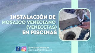 COLOCACION DE MOSAICO VENECIANO VENECITAS EN PISCINAS 🤗 [upl. by Eerahs505]