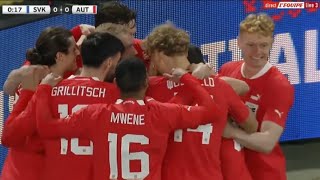 Christoph Baumgartner Goal  Slovakia vs Austria 02 Goals Results And Extended Highlights2024 [upl. by Tuorah600]