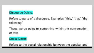 Deixis in pragmatics  What are the types of the Deixis  Linguistics [upl. by Rolat]